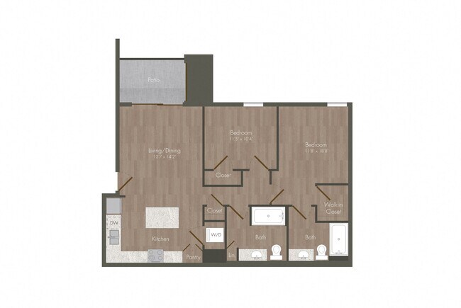 2 Bed Unit WAIT2 WAIT2 floor plan